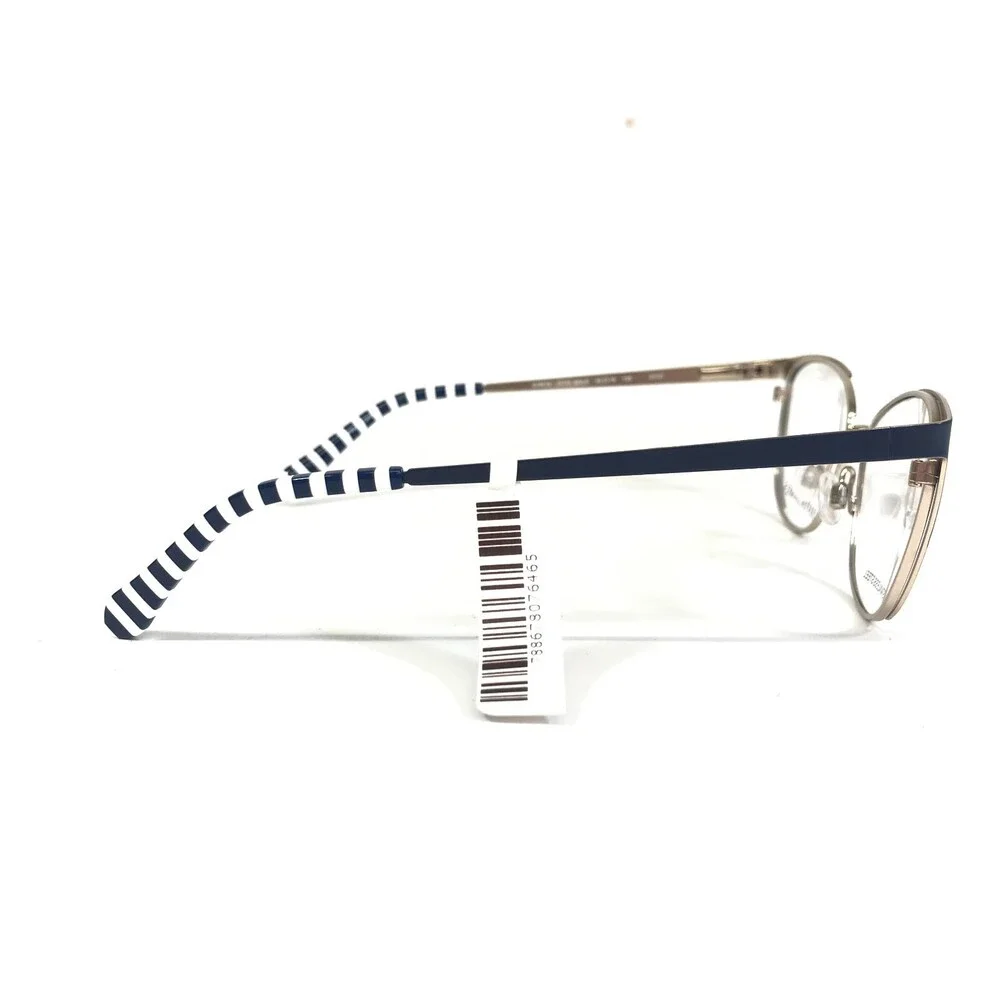 Draper James Eyeglasses Frames DJ5016 717 GOLD Blue Cat Eye Full Rim 53-16-135